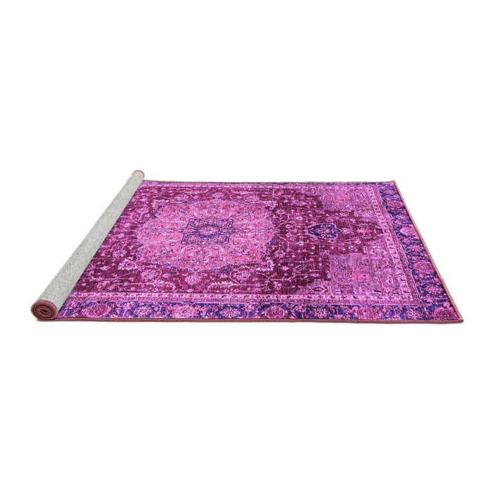 Sideview of Machine Washable Persian Purple Traditional Area Rugs, wshabs3128pur