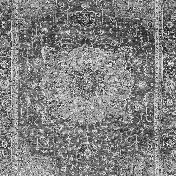 Machine Washable Persian Gray Traditional Rug, wshabs3128gry