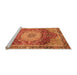 Sideview of Machine Washable Persian Orange Traditional Area Rugs, wshabs3128org