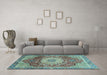 Machine Washable Persian Light Blue Traditional Rug in a Living Room, wshabs3128lblu