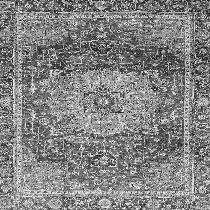 Square Machine Washable Persian Gray Traditional Rug, wshabs3128gry