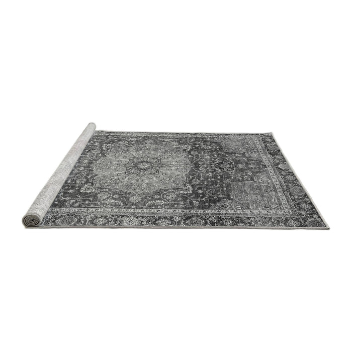 Sideview of Machine Washable Persian Gray Traditional Rug, wshabs3128gry