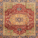 Square Abstract Red Persian Rug, abs3128