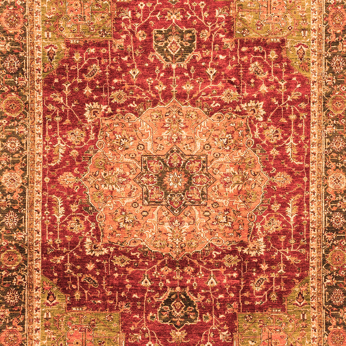 Machine Washable Persian Orange Traditional Area Rugs, wshabs3128org