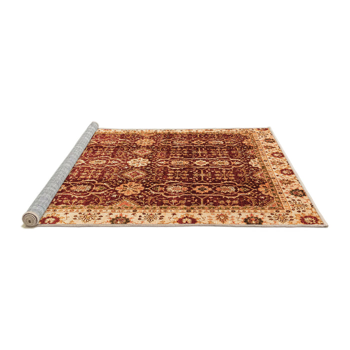 Sideview of Machine Washable Oriental Orange Traditional Area Rugs, wshabs3129org