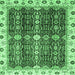 Square Oriental Emerald Green Traditional Rug, abs3129emgrn