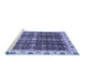 Sideview of Machine Washable Oriental Blue Traditional Rug, wshabs3129blu