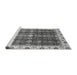 Sideview of Machine Washable Oriental Gray Traditional Rug, wshabs3129gry