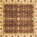 Square Oriental Brown Traditional Rug, abs3129brn