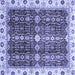 Square Oriental Blue Traditional Rug, abs3129blu