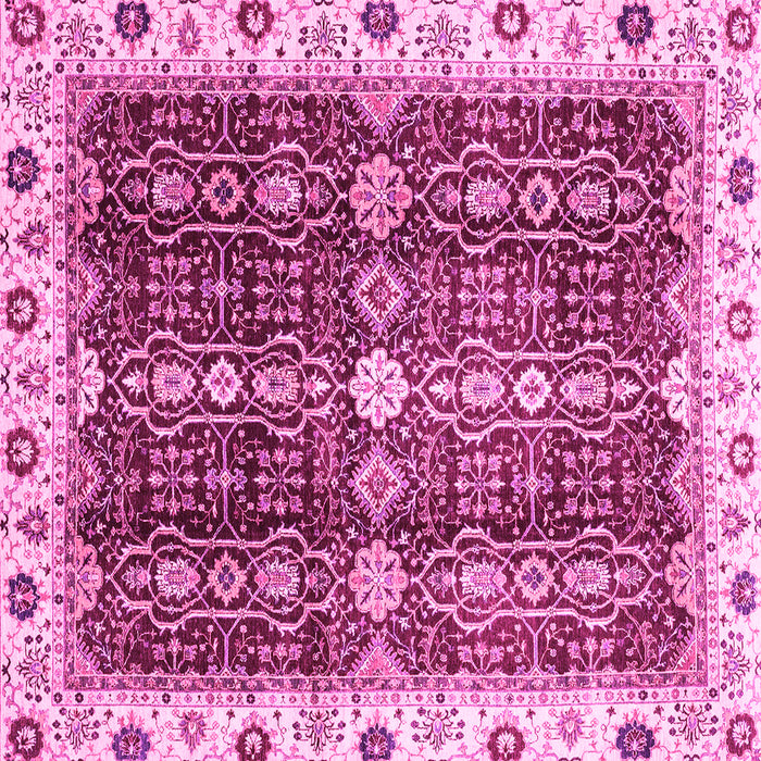 Square Oriental Pink Traditional Rug, abs3129pnk
