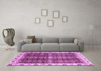 Machine Washable Oriental Purple Traditional Rug, wshabs3129pur