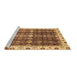 Sideview of Machine Washable Oriental Brown Traditional Rug, wshabs3129brn