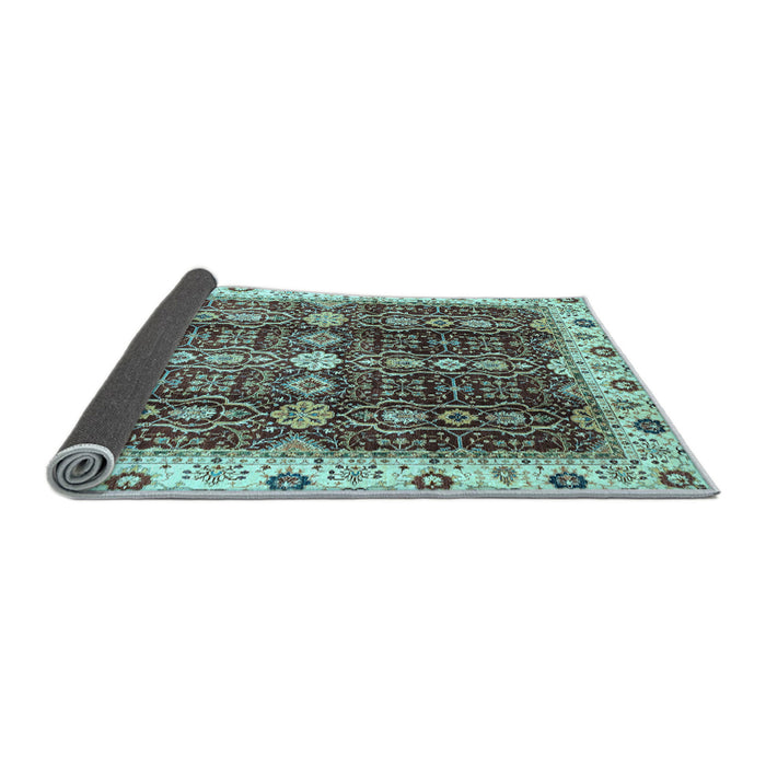 Sideview of Oriental Light Blue Traditional Rug, abs3129lblu