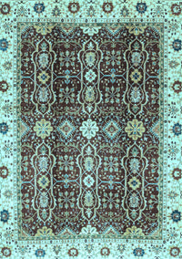 Oriental Light Blue Traditional Rug, abs3129lblu