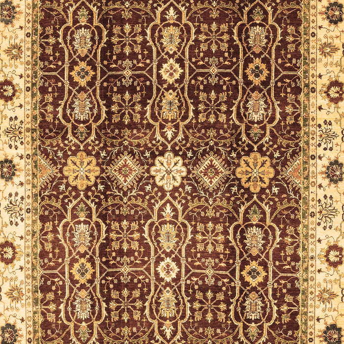 Machine Washable Oriental Brown Traditional Rug, wshabs3129brn