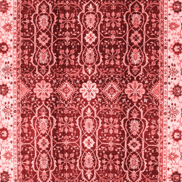 Machine Washable Oriental Red Traditional Rug, wshabs3129red