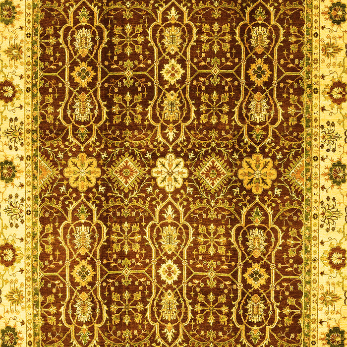 Machine Washable Oriental Yellow Traditional Rug, wshabs3129yw