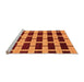 Sideview of Machine Washable Abstract Orange Modern Area Rugs, wshabs312org