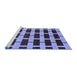 Sideview of Machine Washable Abstract Blue Modern Rug, wshabs312blu