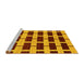 Sideview of Machine Washable Abstract Yellow Modern Rug, wshabs312yw