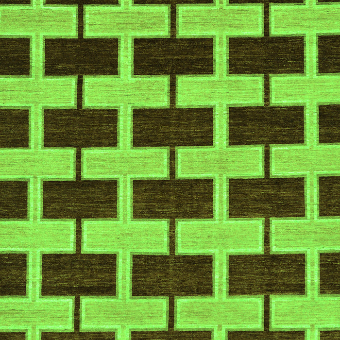 Machine Washable Abstract Green Modern Area Rugs, wshabs312grn