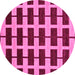 Round Machine Washable Abstract Pink Modern Rug, wshabs312pnk