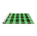 Sideview of Machine Washable Abstract Emerald Green Modern Area Rugs, wshabs312emgrn