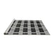 Sideview of Machine Washable Abstract Gray Modern Rug, wshabs312gry