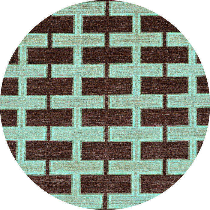 Round Machine Washable Abstract Light Blue Modern Rug, wshabs312lblu