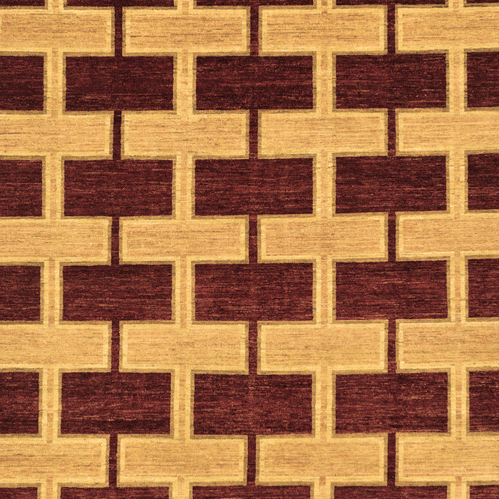 Machine Washable Abstract Brown Modern Rug, wshabs312brn