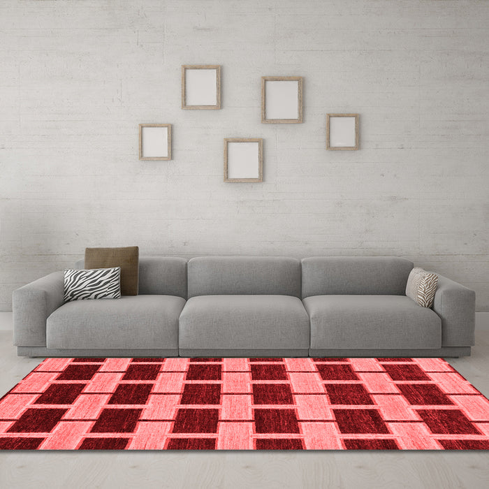 Modern Red Washable Rugs