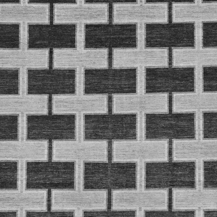 Machine Washable Abstract Gray Modern Rug, wshabs312gry