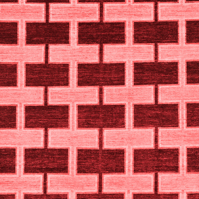 Machine Washable Abstract Red Modern Rug, wshabs312red