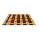 Sideview of Machine Washable Abstract Brown Modern Rug, wshabs312brn