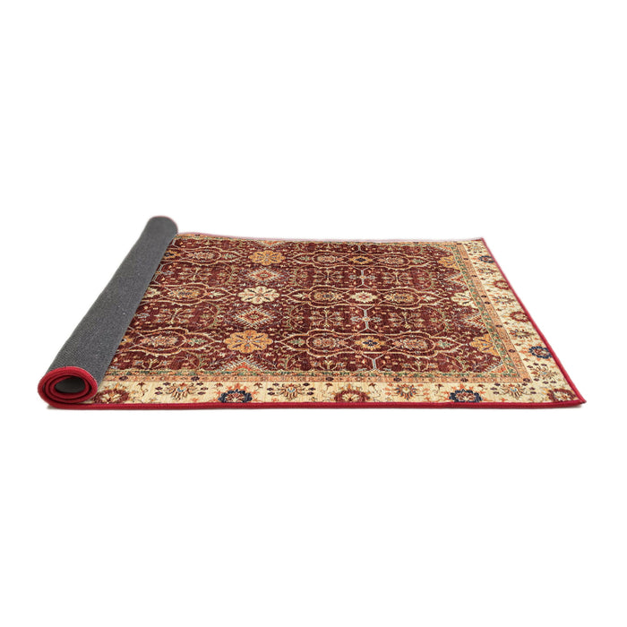 Sideview of Abstract Red Modern Rug, abs3130