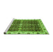 Sideview of Machine Washable Abstract Green Modern Area Rugs, wshabs3130grn