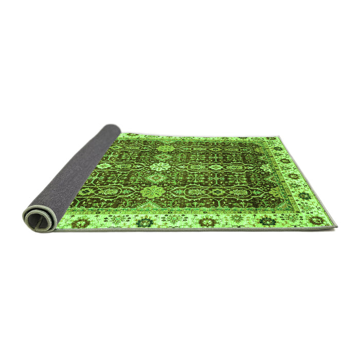 Sideview of Abstract Green Modern Rug, abs3130grn