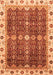 Machine Washable Abstract Orange Modern Area Rugs, wshabs3130org