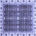 Square Machine Washable Abstract Blue Modern Rug, wshabs3130blu