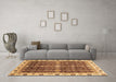 Machine Washable Abstract Brown Modern Rug in a Living Room,, wshabs3130brn