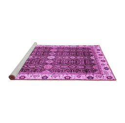 Sideview of Machine Washable Abstract Purple Modern Area Rugs, wshabs3130pur