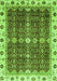 Machine Washable Abstract Green Modern Area Rugs, wshabs3130grn