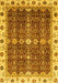 Machine Washable Abstract Yellow Modern Rug, wshabs3130yw