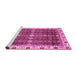 Sideview of Machine Washable Abstract Pink Modern Rug, wshabs3130pnk