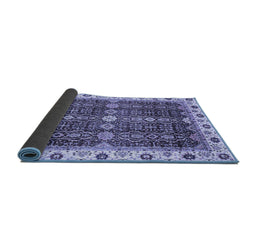 Sideview of Abstract Blue Modern Rug, abs3130blu