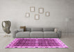 Machine Washable Abstract Purple Modern Area Rugs in a Living Room, wshabs3130pur