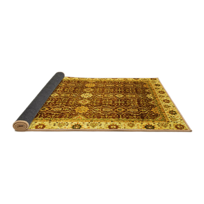 Sideview of Abstract Yellow Modern Rug, abs3130yw