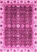 Machine Washable Abstract Pink Modern Rug, wshabs3130pnk