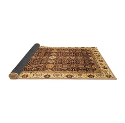 Sideview of Abstract Brown Modern Rug, abs3130brn